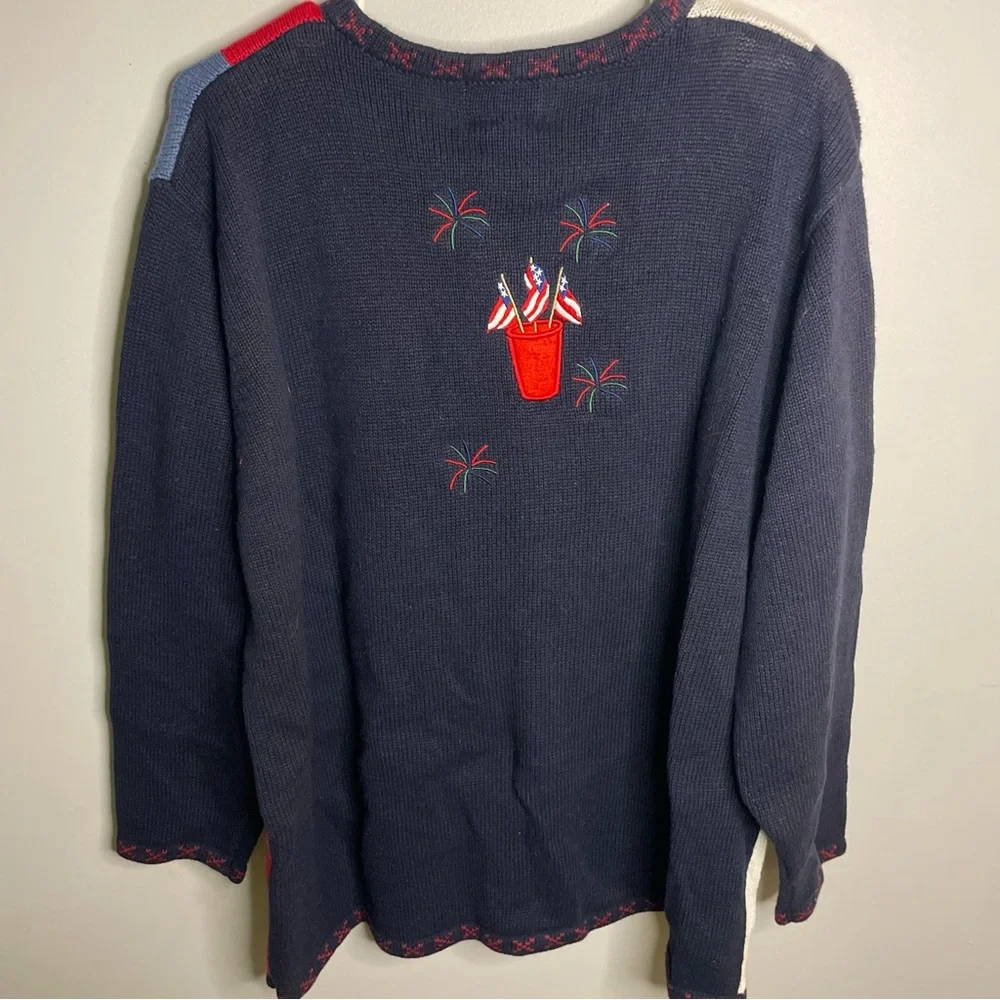Quacker Factory Colorful Sweater 1X Cardigan Holiday Months NWT & Button Covers - Picture 9 of 10